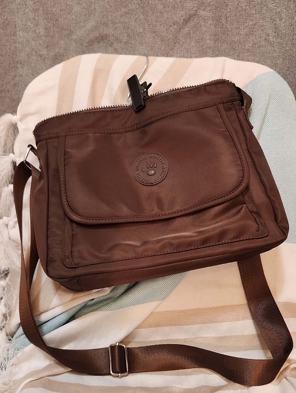 Bearpaw Brown Crossbody Messenger Bag - Casual Everyday Carry